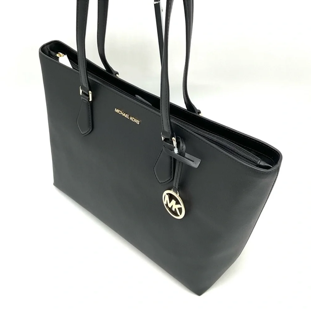 Michael Kors Bag Large Sheila Mf Tote Bag Black/Gold